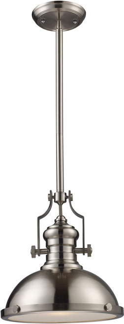 Atlas Lighting and Home ATL-CL11750-NK1 Chadwick Vintage Satin Nickel 14" Drop Ceiling Light Fixture 