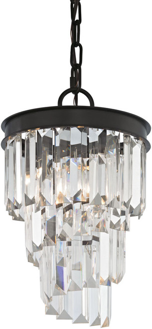 Atlas Lighting and Home ATL-CL11659-BZ Palacial Modern Crystal Oil Rubbed Bronze Mini Pendant Light 