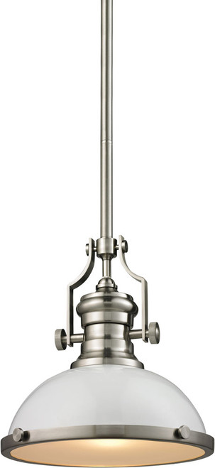 Atlas Lighting and Home ATL-CL11750-NK2 Chadwick Retro Satin Nickel 14" Pendant Hanging Light 