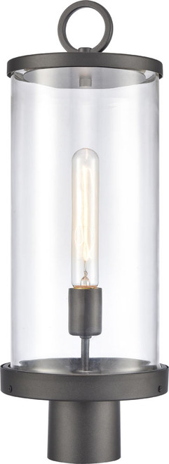 Atlas Lighting and Home ATL-OL11264-BK Hopkins Charcoal / Charcoal Outdoor Post Lamp 