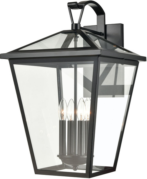 Atlas Lighting and Home ATL-OL11174-BK Main Street Black 23" Outdoor Wall Sconce Lighting 