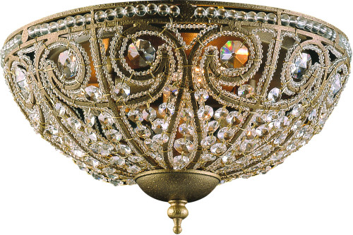 Atlas Lighting and Home ATL-CL12212-BZ Elizabethan Crystal Traditional Dark Bronze 13" Overhead Lighting 