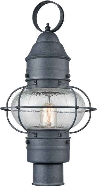 Atlas Lighting and Home ATL-OL11272-GY Onion Nautical Aged Zinc Exterior Pole Lighting Fixture 