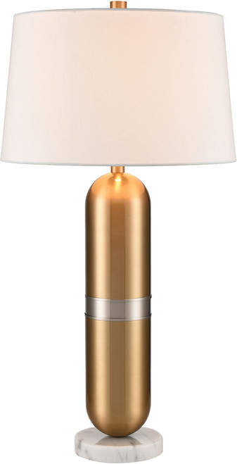 Atlas Lighting and Home ATL-PL11092-BS Pill Contemporary Aged Brass / Satin Nickel Table Top Lamp 
