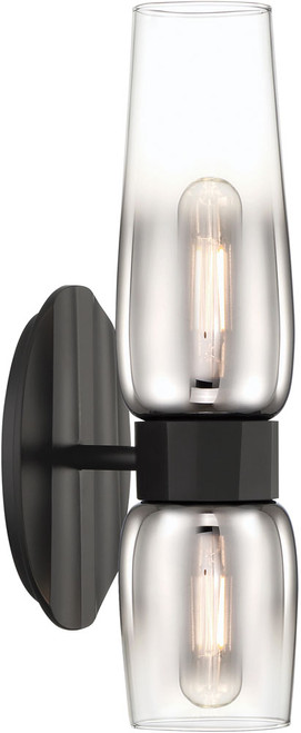 Atlas Lighting and Home ATL-WL11076-BK Flame Contemporary Matte Black Wall Lighting 