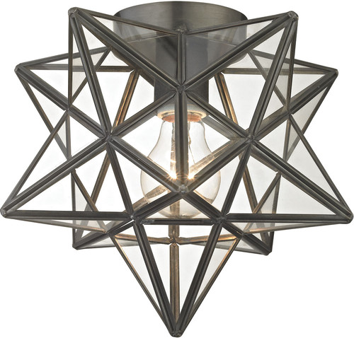 Atlas Lighting and Home ATL-CL11480-BZ1 Moravian Star Modern Oil Rubbed Bronze Ceiling Light 