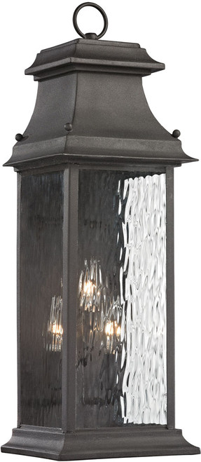 Atlas Lighting and Home ATL-OL11138-BK Forged Provincial Traditional Charcoal 24" Exterior Sconce Lighting 