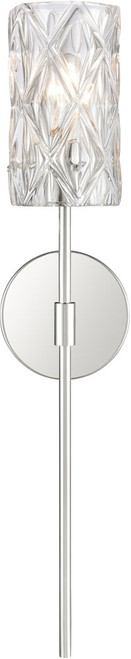 Atlas Lighting and Home ATL-WL11737-CH Forma de Crystal Contemporary Polished Chrome Light Sconce 