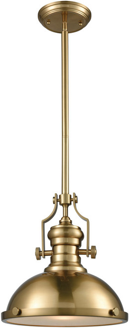 Atlas Lighting and Home ATL-CL11750-BS1 Chadwick Vintage Satin Brass 14" Pendant Lamp 