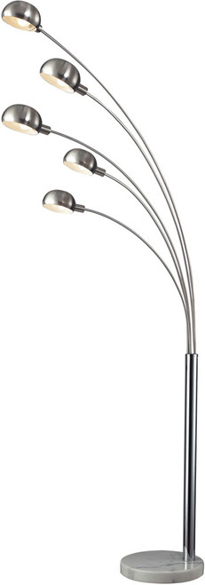Atlas Lighting and Home ATL-PL11017-CH Penbrook Modern Chrome / White Light Floor Lamp 