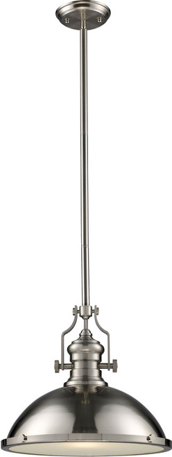 Atlas Lighting and Home ATL-CL11751-NK Chadwick Vintage Satin Nickel 17" Hanging Pendant Lighting 
