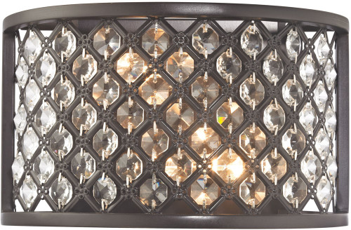 Atlas Lighting and Home ATL-WL11083-BZ Genevieve Crystal Traditional Oil Rubbed Bronze Lighting Sconce 