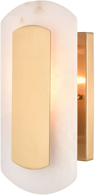 Atlas Lighting and Home ATL-WL11652-BS Lanza Contemporary Aged Brass / White 12" Lighting Sconce 