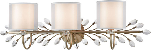 Atlas Lighting and Home ATL-WL11518-SV Asbury Aged Silver 3-Light Bathroom Light 