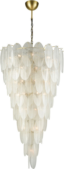 Atlas Lighting and Home ATL-CL12002-BS Hush Contemporary Aged Brass / White Pendant Light Fixture 