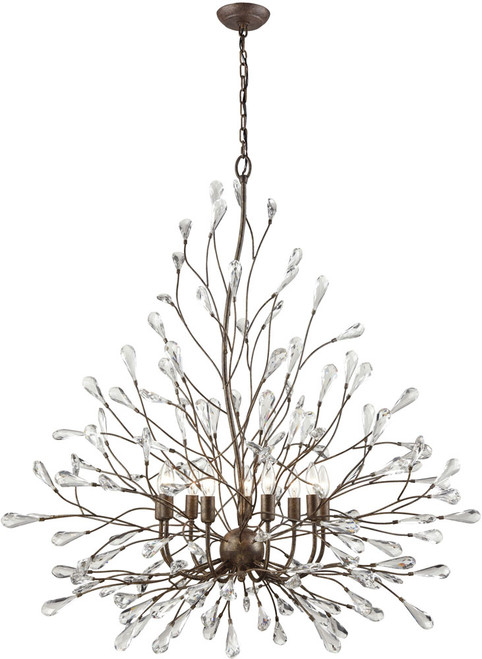Atlas Lighting and Home ATL-CL12170-BZ Crislett Modern Crystal Sunglow Bronze 45" Ceiling Chandelier 