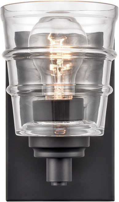Atlas Lighting and Home ATL-WL11418-BK Pulsate Modern Vintage Matte Black Bathroom Sconce Lighting 