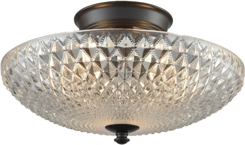 Atlas Lighting and Home ATL-CL12453-BZ Sweetwater Modern Oil Rubbed Bronze 14" Flush Lighting 