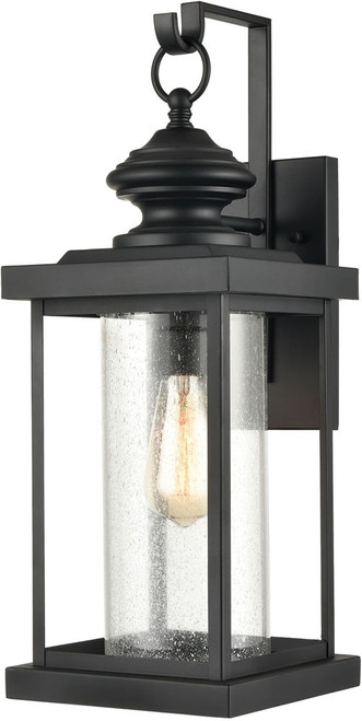 Atlas Lighting and Home ATL-OL11183-BK Minersville Matte Black 21" Outdoor Lamp Sconce 