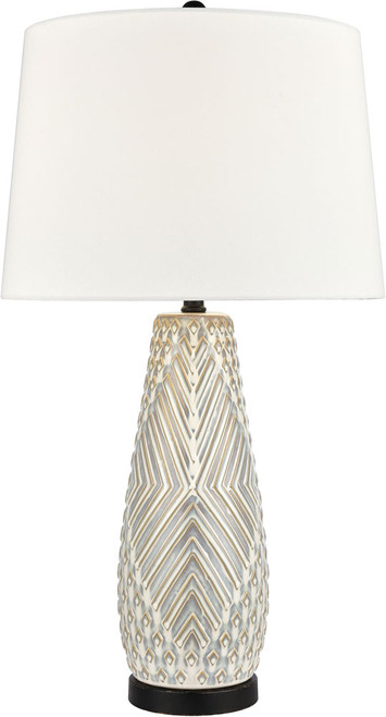 Atlas Lighting and Home ATL-PL11115-GY Whitland Modern Gray Glazed / Matte Black Table Lighting 