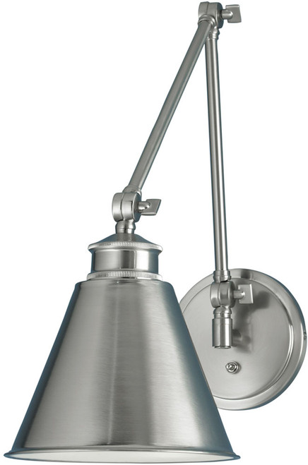 Atlas Lighting and Home ATL-WL11002-NK Aidan Moveable Retro Brushed Nickel Swing Arm Wall Lamp 
