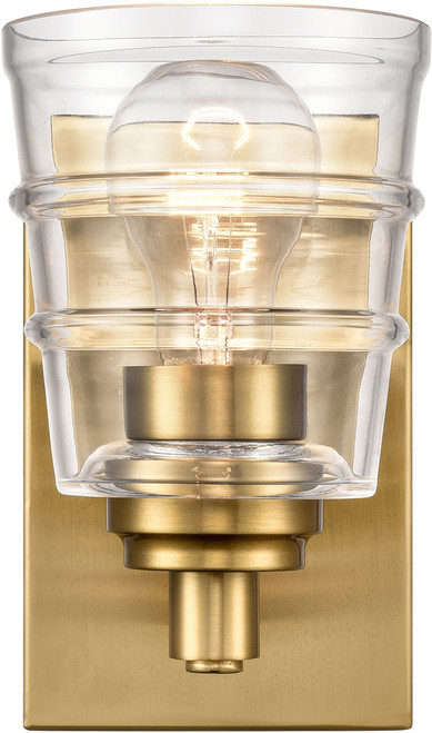 Atlas Lighting and Home ATL-WL11418-BS Pulsate Modern Vintage Satin Brass Bathroom Vanity Lighting 