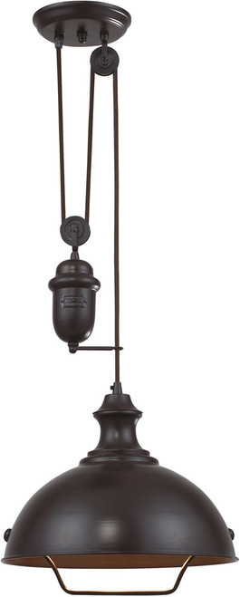 Atlas Lighting and Home ATL-CL11771-BZ Farmhouse Retro Oil Rubbed Bronze Hanging Lamp 
