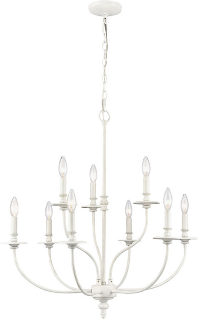 Atlas Lighting and Home ATL-CL11200-WH Hartford Farmhouse White Lighting Chandelier 