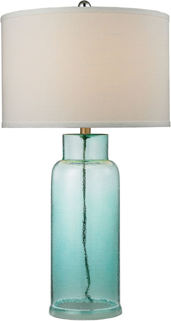 Atlas Lighting and Home ATL-PL11060-BL Glass Bottle Modern Aqua Table Lamp Lighting 