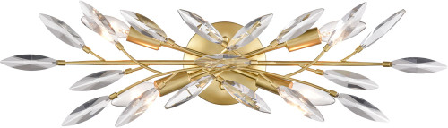Atlas Lighting and Home ATL-WL11609-GD Flora Grace Modern Crystal Champagne Gold 25.5" Bath Sconce 