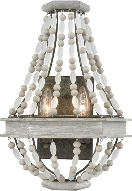 Atlas Lighting and Home ATL-WL11153-GY Summerton Graywash / White Lighting Sconce 