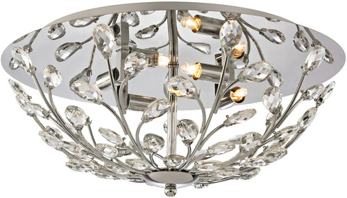 Atlas Lighting and Home ATL-CL12184-CH Crystique Contemporary Crystal Polished Chrome 17" Ceiling Light 
