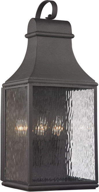 Atlas Lighting and Home ATL-OL11315-BK Forged Jefferson Traditional Charcoal 27" Outdoor Light Sconce 