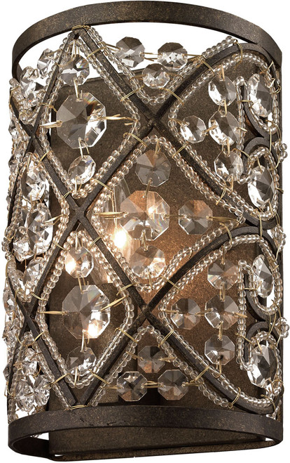Atlas Lighting and Home ATL-WL11508-BZ Amherst Modern Crystal Antique Bronze Wall Sconce 