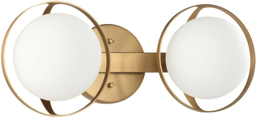 Thesis Lighting 206971A Parker Contemporary Champagne Gold 2-Light Bathroom Vanity Light Fixture 