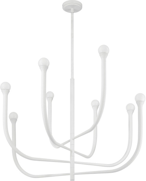 Thesis Lighting 207253A Dahlia Contemporary Plaster White LED Chandelier Light 