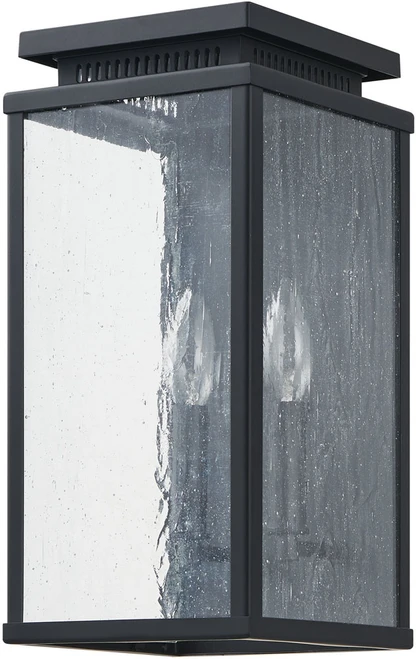 Thesis Lighting 207051A Overton Modern Matte Black Exterior Lamp Sconce 