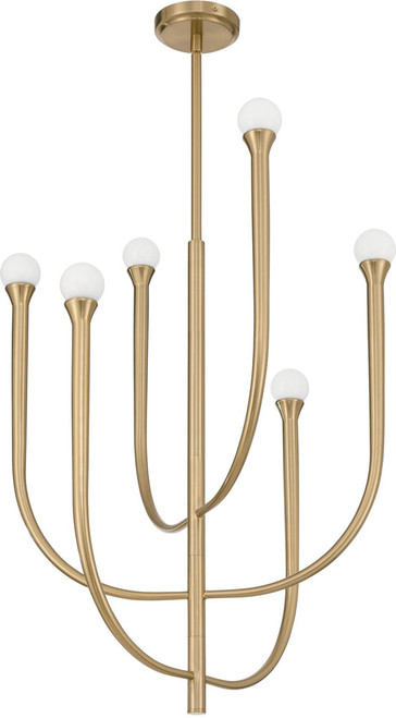 Thesis Lighting 207256A Dahlia Contemporary Brass LED Mini Hanging Chandelier 