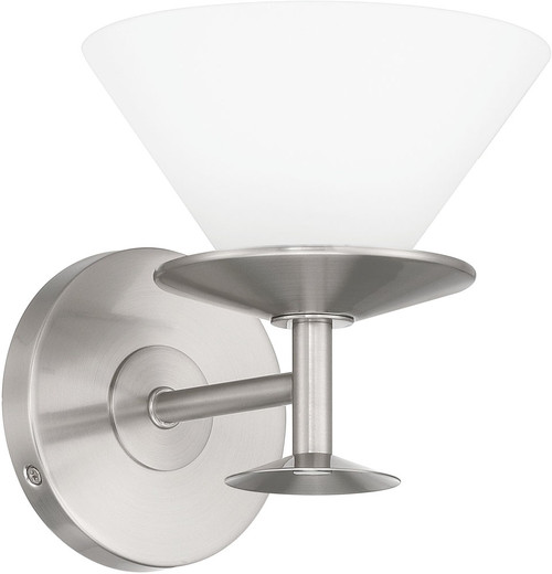 Thesis Lighting 207327A Tremolo Contemporary Brushed Nickel / Polished Nickel Wall Lighting Sconce 