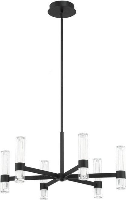Thesis Lighting 207311A Ristretto Contemporary Matte Black LED Lighting Chandelier 
