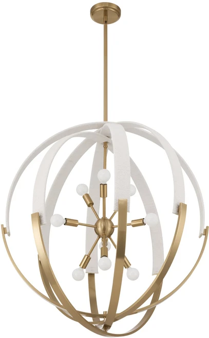 Thesis Lighting 207274A Abbey Modern Brass Hanging Pendant Light 