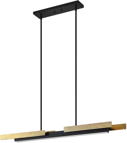 Thesis Lighting 206938A Grazia Matte Black / Brushed Gold LED Kitchen Island Lighting 