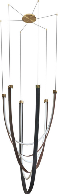 Thesis Lighting 207275A Ayers Contemporary Champagne Gold / Black / Brown LED 43" Lighting Pendant 