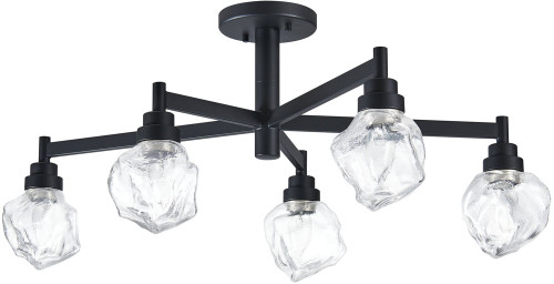 Thesis Lighting 206964A Lillyanna Contemporary Matte Black Overhead Lighting 