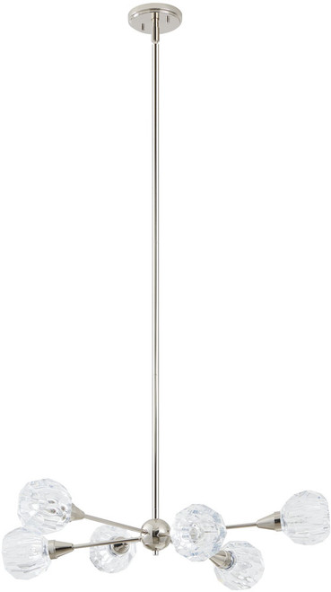 Thesis Lighting 206942A Helena Contemporary Polished Nickel Hanging Chandelier 