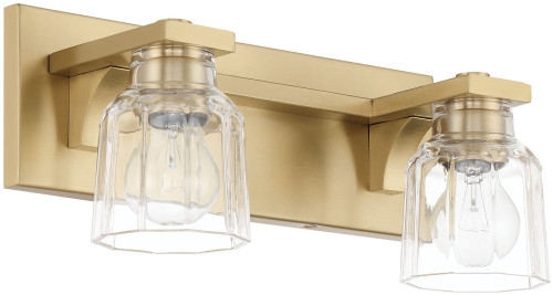 Thesis Lighting 207666A Dryden Modern Champagne Gold 2-Light Bathroom Vanity Light Fixture 
