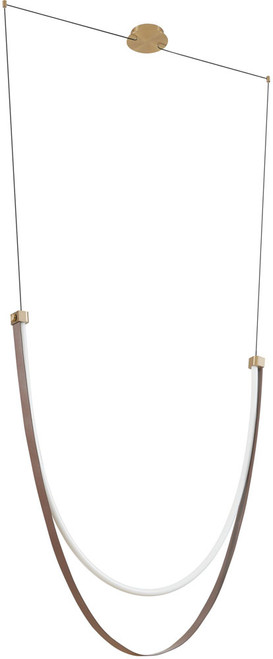 Thesis Lighting 207278A Ayers Champagne Gold / Black / Brown LED Island Lighting 