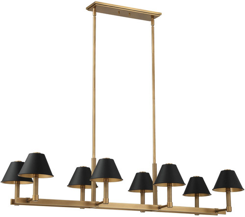 Thesis Lighting 207332A Mcgill Natural Brass / Matte Black Island Light Fixture 