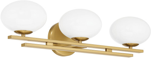 Thesis Lighting 207384A Julep Contemporary Brushed Gold LED 3-Light Bathroom Lighting 