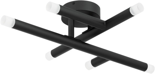 Thesis Lighting 207298A Manhattan Modern Matte Black LED Flush Ceiling Light Fixture 